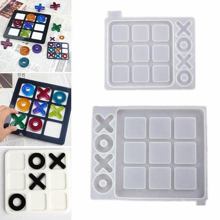 Silicone Mold Making Tic-Tac-Toe Game Jewelry Resin Casting Mould Craft DIY Tool - Aimall