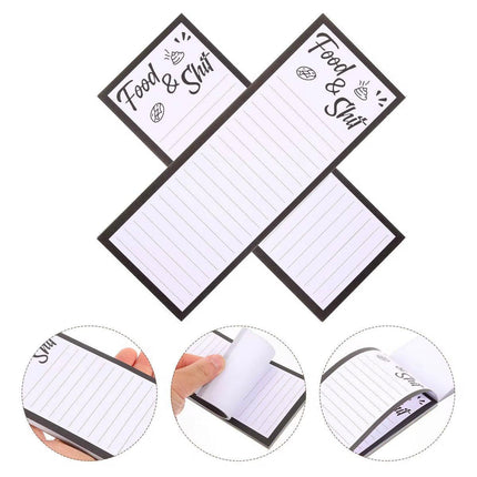 4 Pack Fridge Memo Pads with Pen Clips and Sticky Notepad Sheets 50 Pages