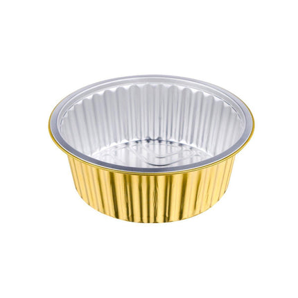 50PCS Thickened Round Aluminum Foil Containers with Plastic Lids