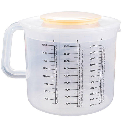 2.5L Plastic Measuring Cup with Lid Baking Measuring Cups with Scale for Home