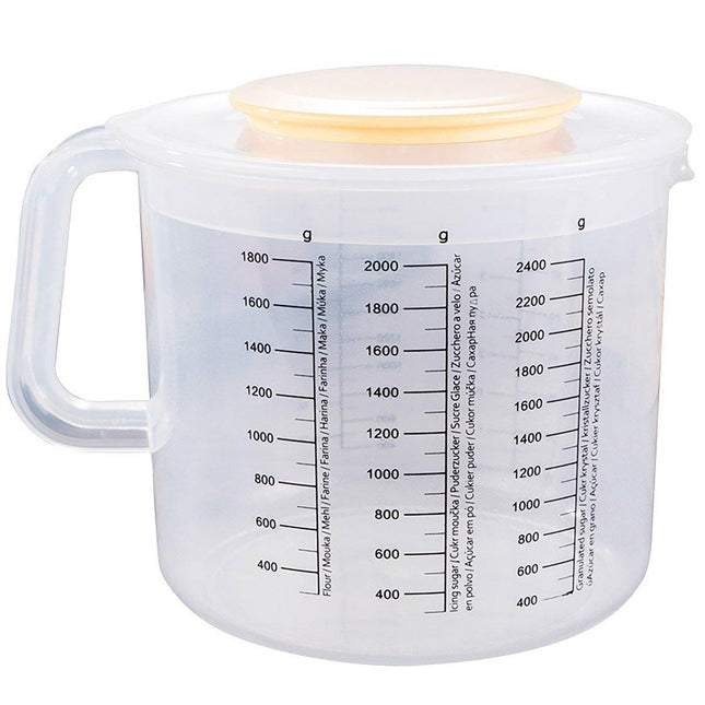 2.5L Plastic Measuring Cup with Lid Baking Measuring Cups with Scale for Home