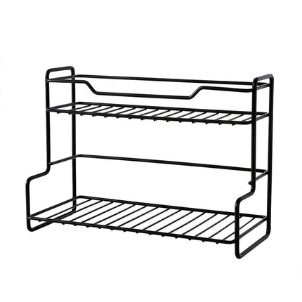 Stainless Steel Kitchen Shelf Organizer Double Tier Multi Functional Rack