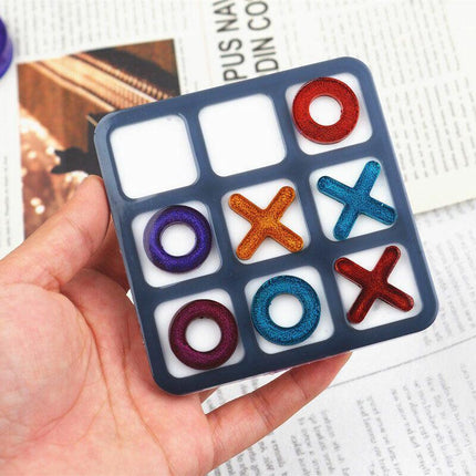 Silicone Mold Making Tic-Tac-Toe Game Jewelry Resin Casting Mould Craft DIY Tool - Aimall