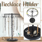 Rotatable Iron Necklace Rack Jewellery Display Stand Organiser for Accessories