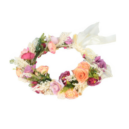 Hawaiian Faux Flower Headband Bridal Wedding Wreath Bridesmaid Hair Accessory
