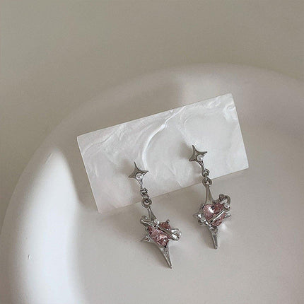 Four Star Stud Earrings for Women Stylish Sweet Cute Jewelry Fashion Accessories