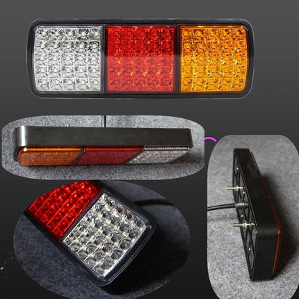 2pcs 75 LED Tail Lights 12V Brake Reverse Indicator Ute Trailer Truck Boat