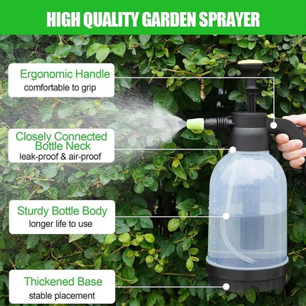2L Manual Foam Pump Sprayer Adjustable Nozzle Car Wash Home Cleaning