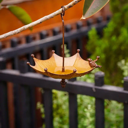 Metal Home Decoration Garden Umbrella Bird Bath Feeder Bird Trough Bird Feeders