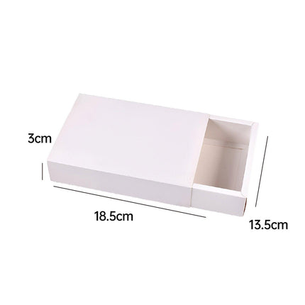 25X White Kraft Paper Drawer Jewelry Package Necklace Bracelet Gift Package box - Aimall