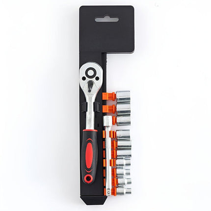12PCS Socket Ratchet Wrench Set Quick Release Handle Extension Bar Tool Set