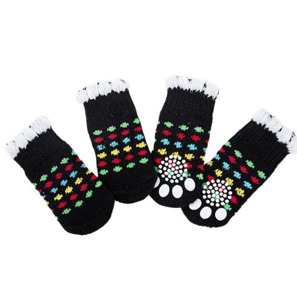 Dog Socks Non-Slip Grip Slip Anti-Skid - Puppy Cat Pet Shoes Slippers S Size - Aimall