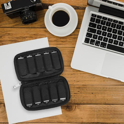 3PCS Large Capacity USB Flash Drive Storage Case Portable Black U Disk Bag