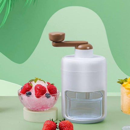 Hand Crank Ice Crusher Machine Shaver for Smoothies Slushies Milkshakes Desserts