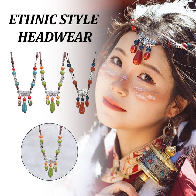 Ethnic Style Tibetan Forehead Chain Ancient Style Headwear Fashion Accessories