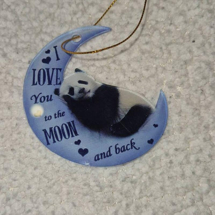 Animal in the Moon Hanging Ornament Car Rear View Mirror Gift Pendant Home - Aimall