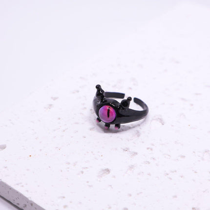 Small Monster Open Ring Women's Cute Kitten Black Cat Monster Celebrity Sweet Ring