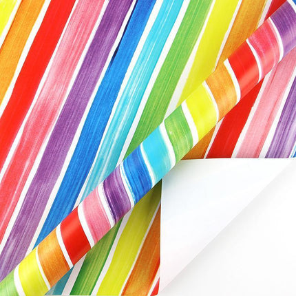Rainbow Wrapping Paper All Occasions High Quality Coated Clear Textured Patterns