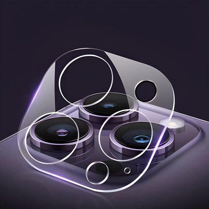 2PCS Transparent Tempered Glass Camera Lens Protector for iPhone 15 Pro Max