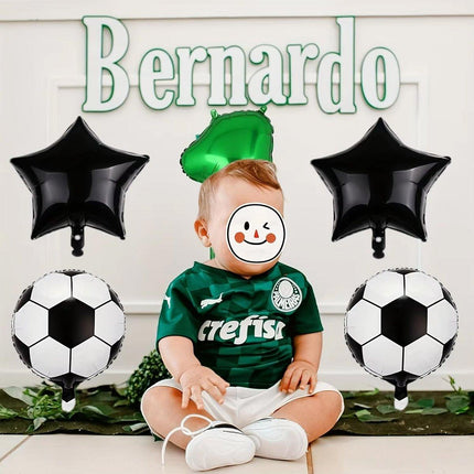 32 Inch Green Soccer Balloons 5 Pieces Set World Cup Birthday Party Decoration