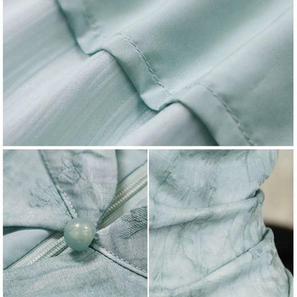 New Retro Chinese Style Slim Fit Cheongsam Dress Wrap Hip Long Skirt Feminine