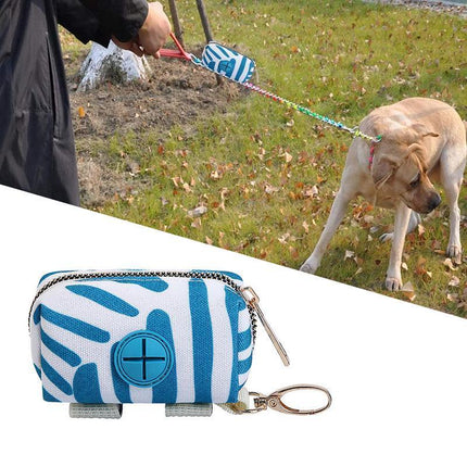 Secure and stylish dog poop bag holder for outdoor use.