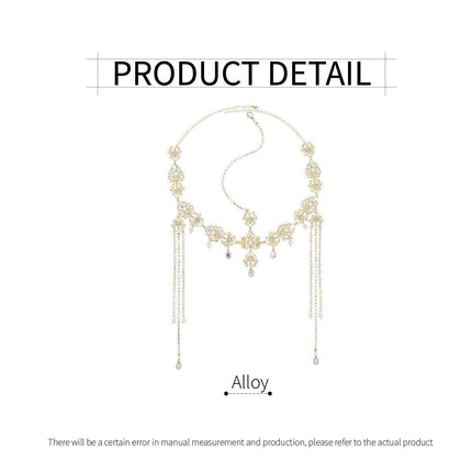 Gold Fringe Forehead Ornaments Hanfu Hair Crown Headwear Accessories