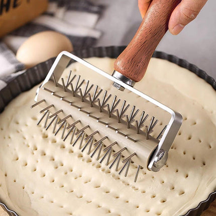 Stainless Steel Pizza Roller Wheel Hole Punch for Baking DIY Bread Baking Tool