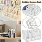 Acrylic Desktop Book Stand Transparent Office Storage Box File Rack Pen Holder