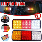2pcs 75 LED Tail Lights 12V Brake Reverse Indicator Ute Trailer Truck Boat