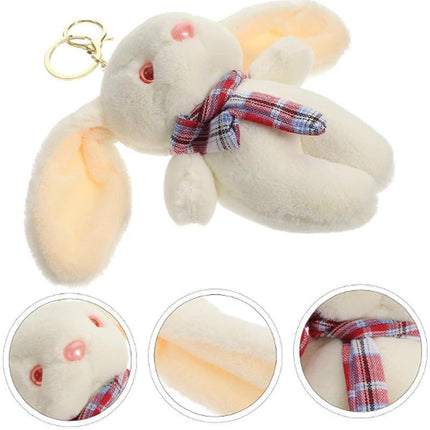 Cartoon Rabbit Doll Plush Toy Key Chain Accessories Bag Pendant Gift Keychain - Aimall