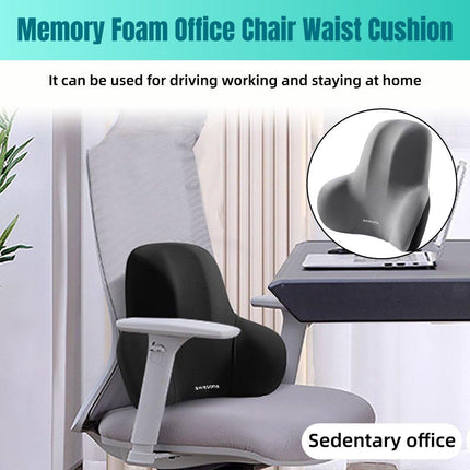 Office Chair Back Support Lumbar Cushion Seat Memory Foam Lumbar Pillow Comfort