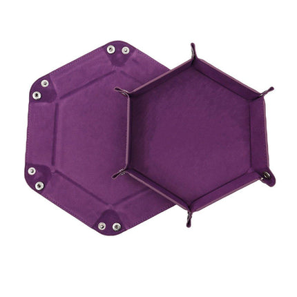 Hexagonal Velvet Folding Storage Tray Box Desktop Organizer for Home and Office