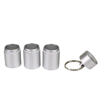 Mini Keychain Aluminum Pill Container Waterproof Medicine Holder Case Keyring - Aimall