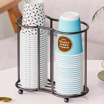 Desktop Water Cup Holder Paper Cup Pickup Stand Storage Organizer for Cups
