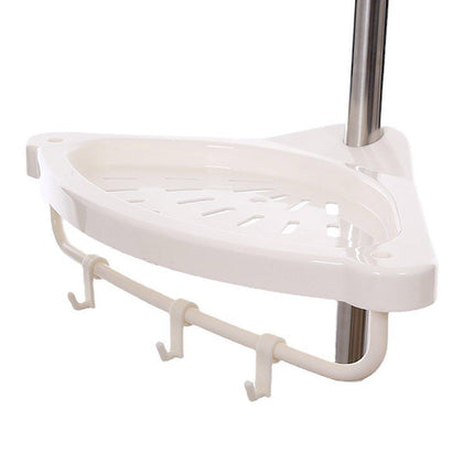 Retractable Tripod Bathroom Storage Shelf Perforation Free Floor Organizer Shelf