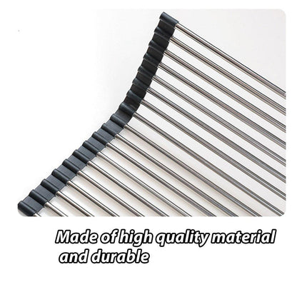 Multifunctional Stainless Steel Draining Rack Folding Sink Organizer for Kitchen