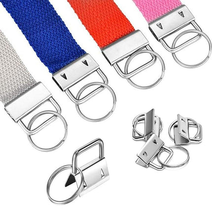 50X 27MM DIY Craft Key Fob Keychain Hardware With Plier Wristlets Tail Clip Gift