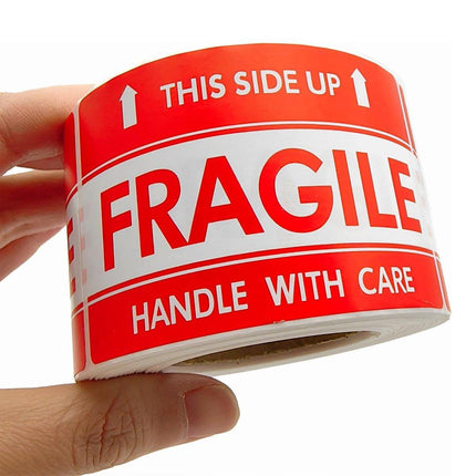 500pcs Fragile Stickers Careful Warning Labels for Packaging Protection