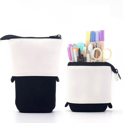 Stretchable Canvas Pencil Case Cute Korean Style Variable Pull-down Pen Holder