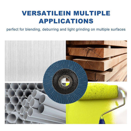 10pcs Flap Disc 40/60/80/120 Grit Angle Grinder Wheel Set Durable Sanding Tool