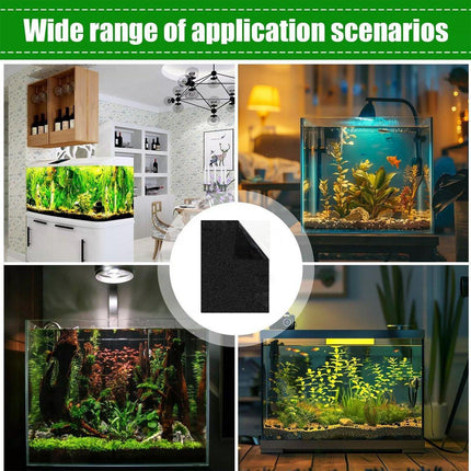 10PCS Black Aquarium Background Sticker Self Adhesive Waterproof Fish Tank Film