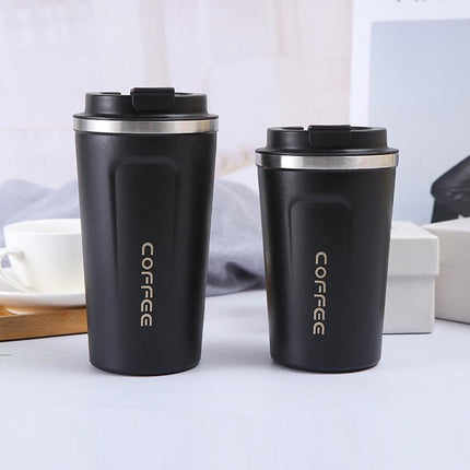 Insulated Coffee Mug Vacuum Travel Cup Thermal Stainless Steel Flask Reusable 380ML - Aimall