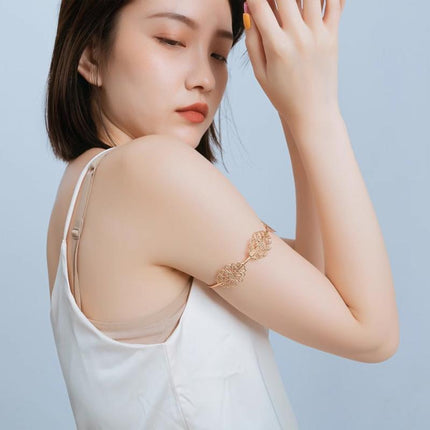 Women Upper Arm Cuff Armband Adjustable Jewelry Bracelet Minimalist Bangle Gift - Aimall
