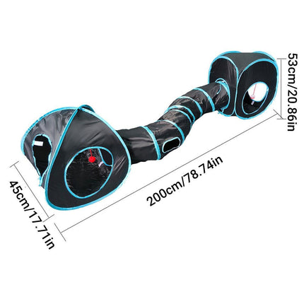 Collapsible Cat Tunnel Interactive Drill Bucket Fun Pet Toy for Cats Indoor Play