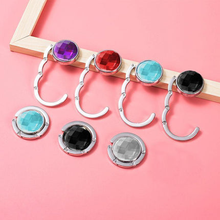 Portable Alloy Folding Table Hanger Foldable Purse Bag Holder Handbag Hook - Aimall