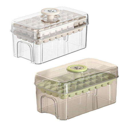 Large Capacity Food Grade Ice Cube Mold with Lid Household Ice Storage Box