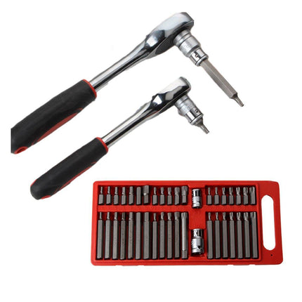 40pc Allen Hex Key Set Socket Bit 3/8 1/2 Drive Long Deep Torx Star Spline