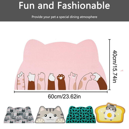 Cartoon Pet Diatomite Floor Mat Non Slip Cat and Dog Feeding Mat for Food Water