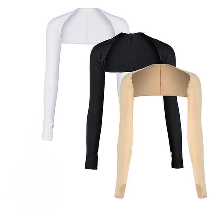 UV Sun Protection Arm Cooling Shawl Sleeves with Finger Hole for Women Outdoor - Aimall